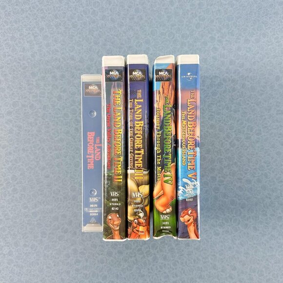 The Land Before Time VHS Lot (1-5) + Original – 90s Dinosaur Movie Collection - Picture 3 of 10